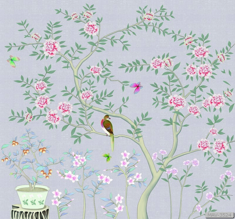 Cây hoa hồng leo và chim MAV-3524 